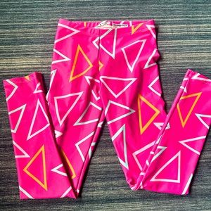 Goldsheep girls pink shape leggings. Size M. Fits 8-10. NWOT. Never worn
